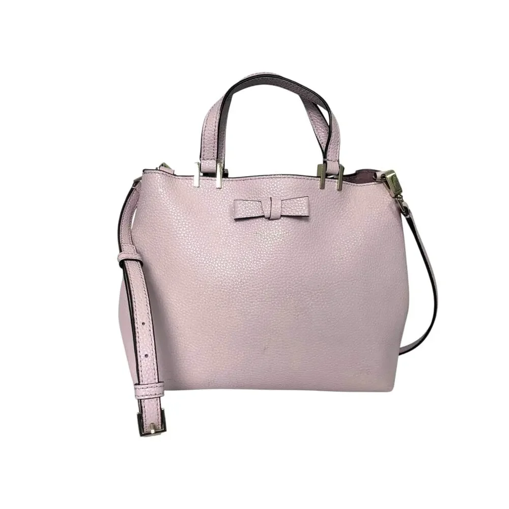 Kate Spade Satchel Crossbody Bag Purple Lavender Leather Pershing Street Gwyn
